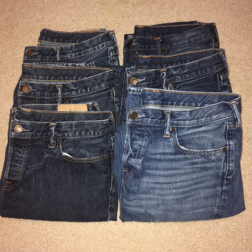 36x32 6 Pairs of Abercrombie & Fitch Jeans